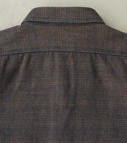 SSS26-KSKW Natural Indigo Dyed Kanoko Aimadara Sashiko Work Shirt