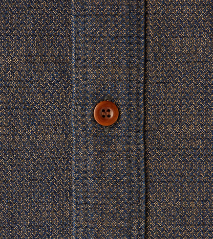 SSS26-KSKW Natural Indigo Dyed Kanoko Aimadara Sashiko Work Shirt