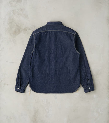 SJWS-SC01W 10oz Japanese Samurai Cotton Indigo Denim Work Shirt