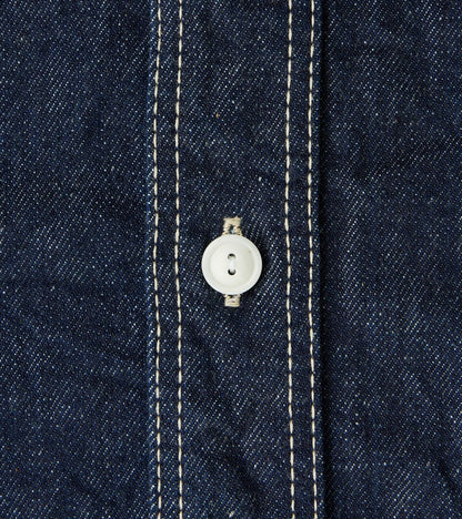 SJWS-SC01W 10oz Japanese Samurai Cotton Indigo Denim Work Shirt