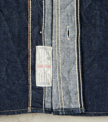 SJWS-SC01W 10oz Japanese Samurai Cotton Indigo Denim Work Shirt
