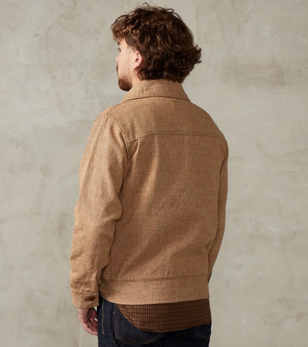 S100NAJ25 Beige Elemental Flannel Cossack Jacket