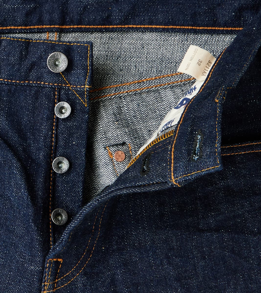 S211AX 18oz Ai Plus Benkei Natural Indigo - Relaxed Tapered