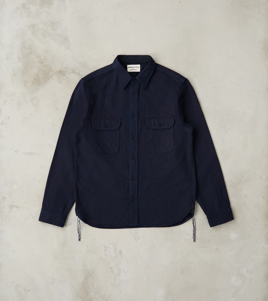 Samurai - SSS24-01W Indigo Dyed Snake Jacquard Work Shirt