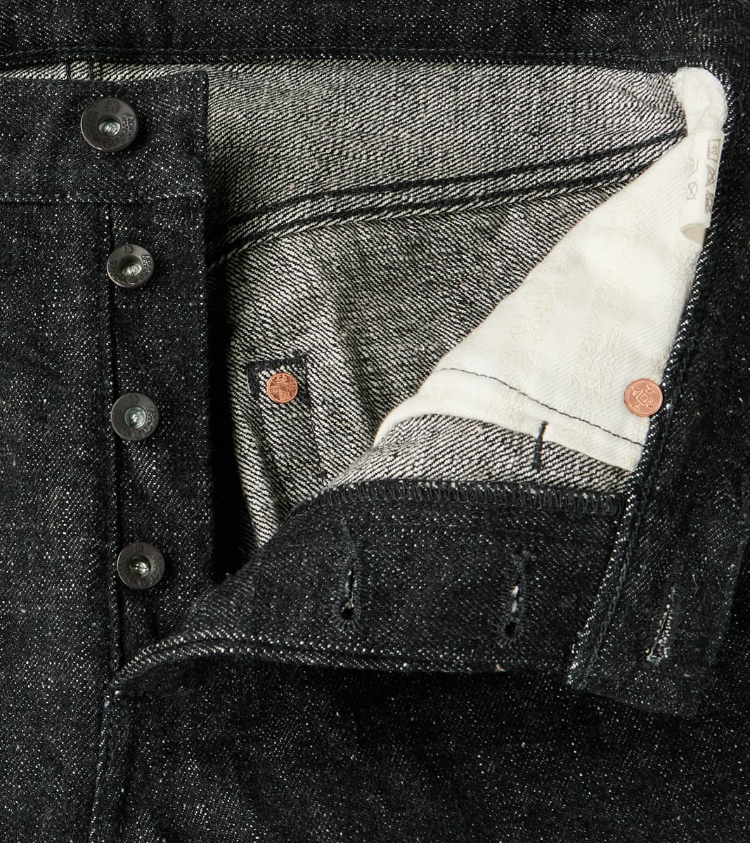 S211BK 17oz Koku Benkei Black - Relaxed Tapered