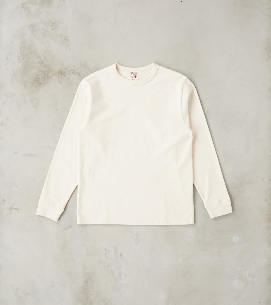 SJSLT-SC01 Japanese Cotton Long Sleeve T-Shirt - Natural
