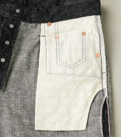 S211BK 17oz Koku Benkei Black - Relaxed Tapered