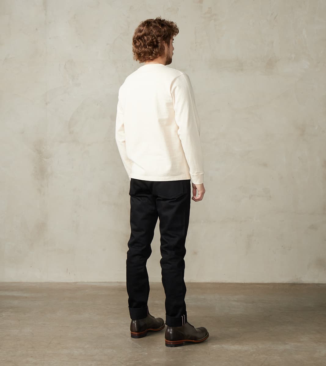 SJSLT-SC01 Japanese Cotton Long Sleeve T-Shirt - Natural