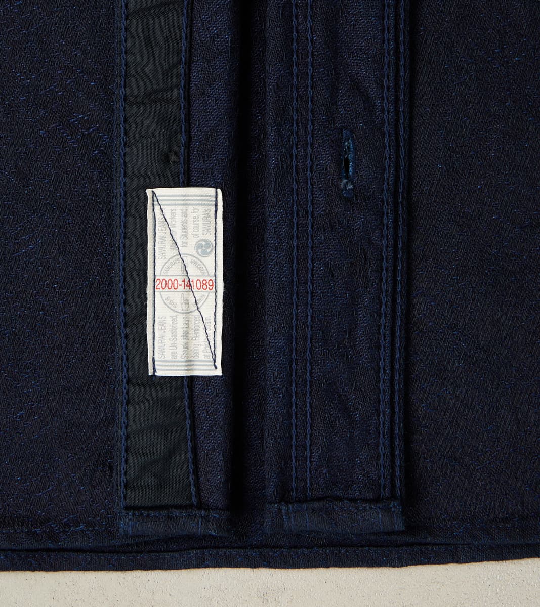 SSS25-01W Indigo Dyed Snake Jacquard Work Shirt