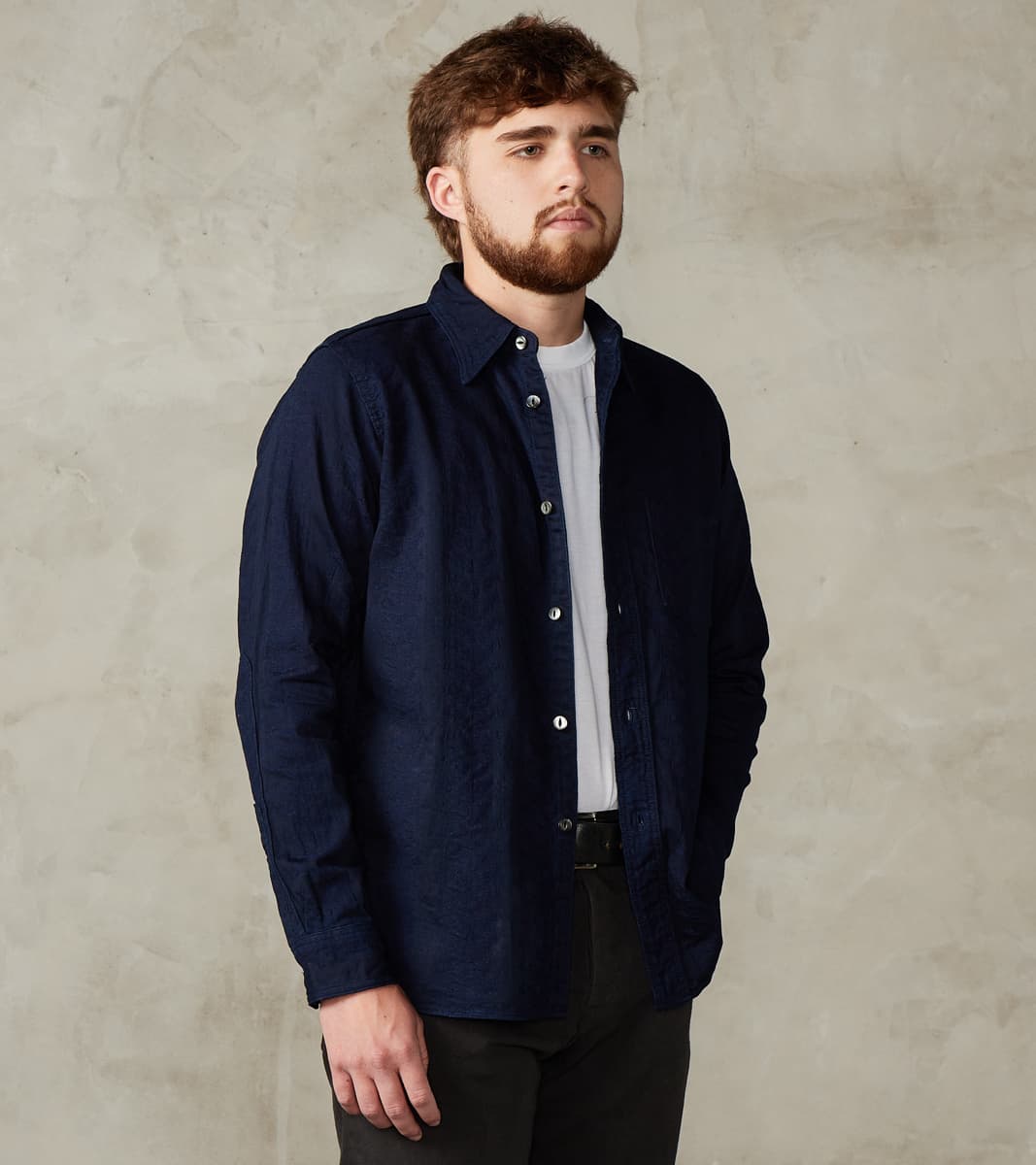 Samurai - SSS26-01W Indigo Dyed Sengen Jacquard Work Shirt