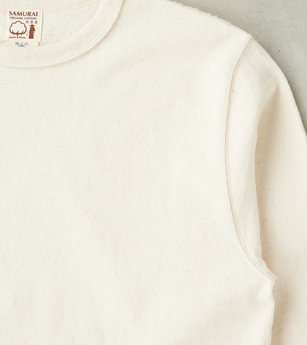 SJSLT-SC01 Japanese Cotton Long Sleeve T-Shirt - Natural