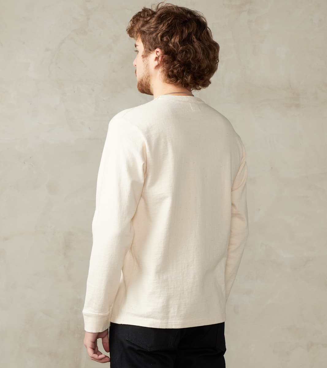 SJSLT-SC01 Japanese Cotton Long Sleeve T-Shirt - Natural