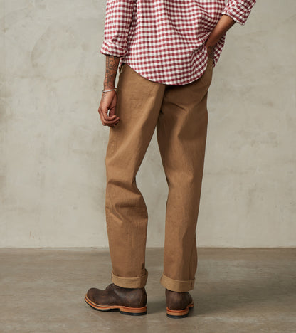 SJ48CP 15oz Selvedge Heavy Chino Cloth Khaki - Wide Straight