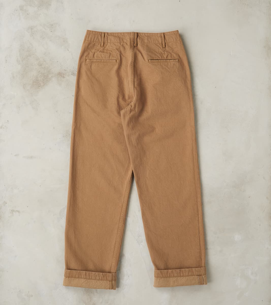 SJ48CP 15oz Selvedge Heavy Chino Cloth Khaki - Wide Straight