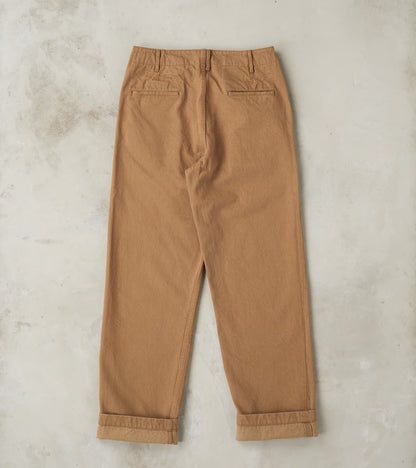 SJ48CP 15oz Selvedge Heavy Chino Cloth Khaki - Wide Straight