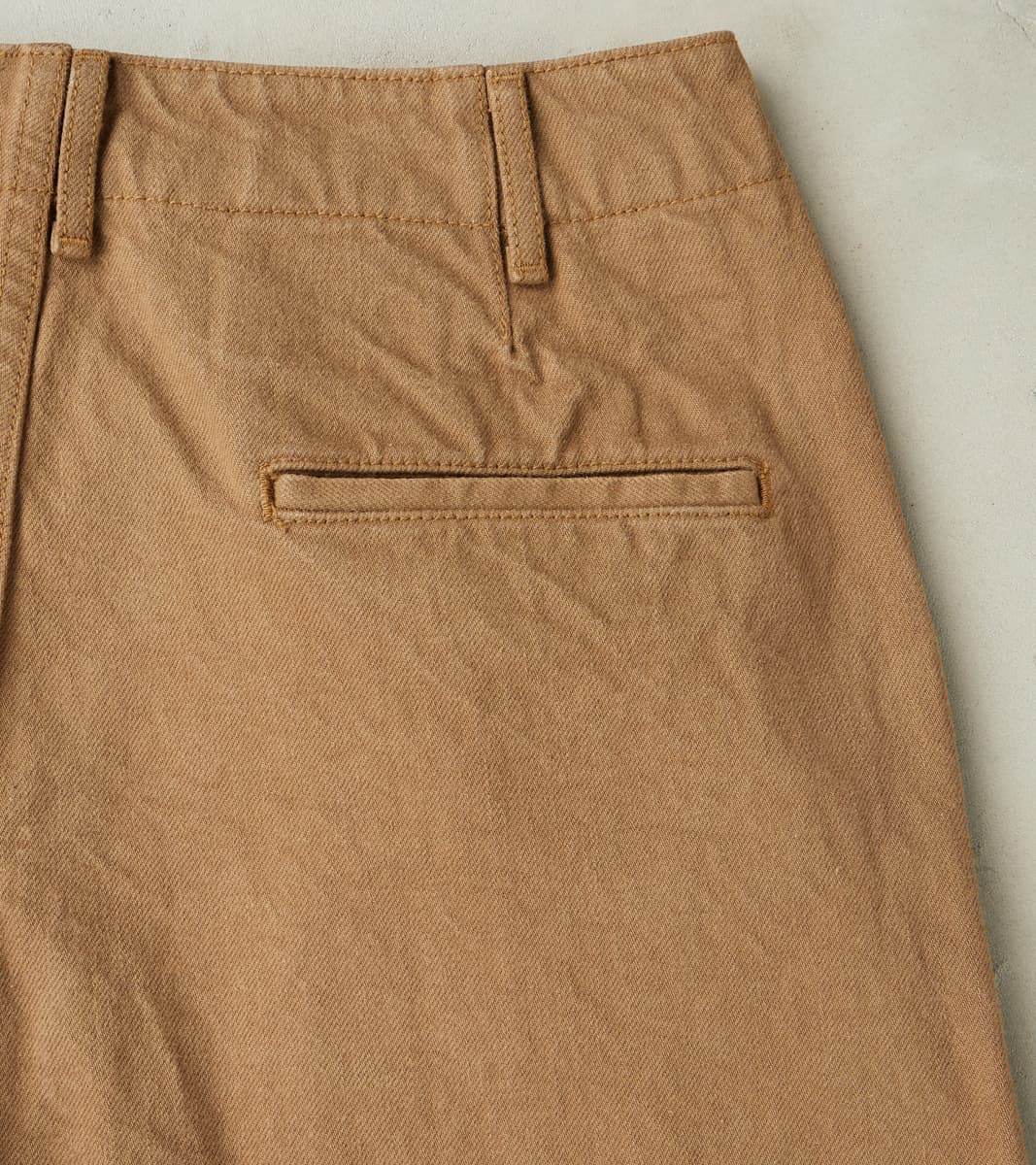 SJ48CP 15oz Selvedge Heavy Chino Cloth Khaki - Wide Straight