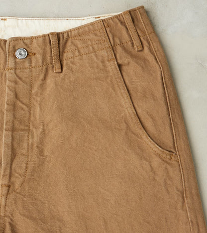 SJ48CP 15oz Selvedge Heavy Chino Cloth Khaki - Wide Straight