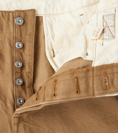 SJ48CP 15oz Selvedge Heavy Chino Cloth Khaki - Wide Straight