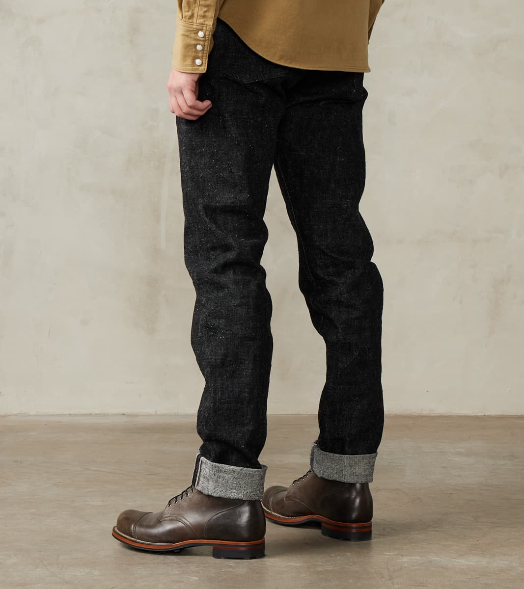 S211BK 17oz Koku Benkei Black - Relaxed Tapered