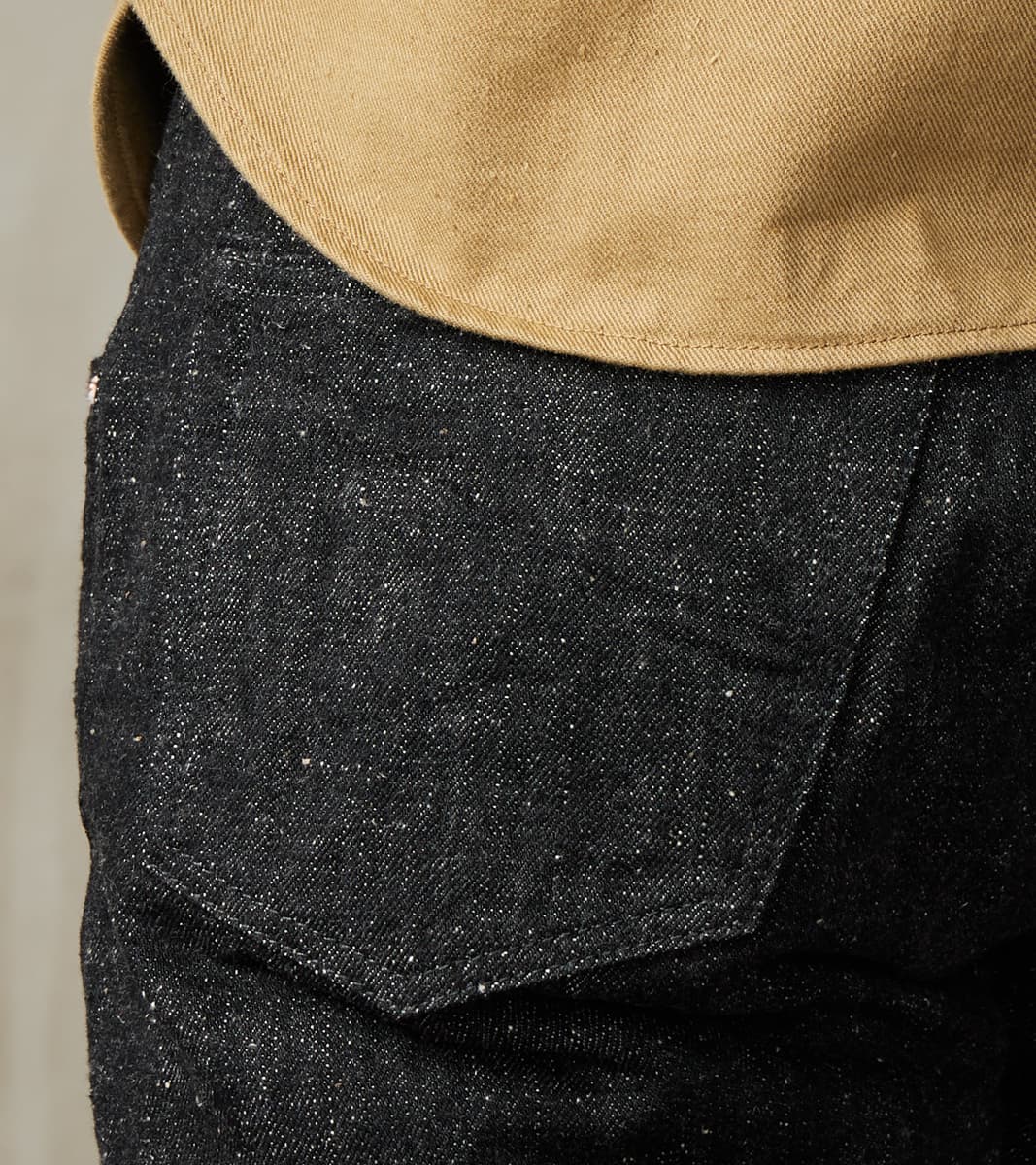 S211BK 17oz Koku Benkei Black - Relaxed Tapered