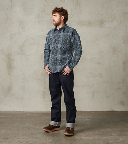 Noragi Blue Sashiko Workshirt