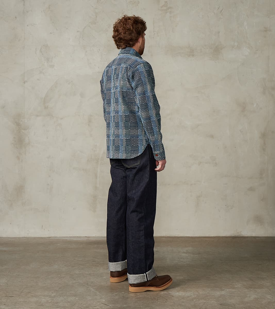 Noragi Blue Sashiko Workshirt