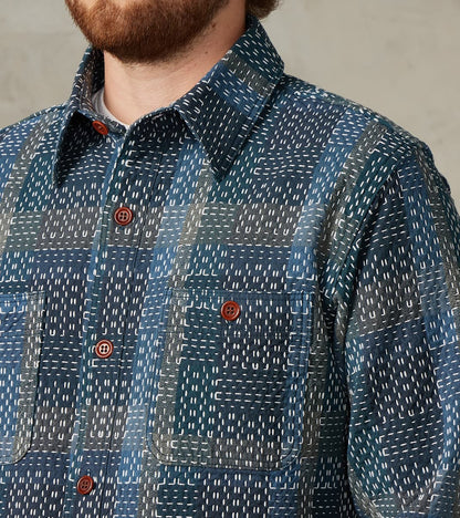 Noragi Blue Sashiko Workshirt
