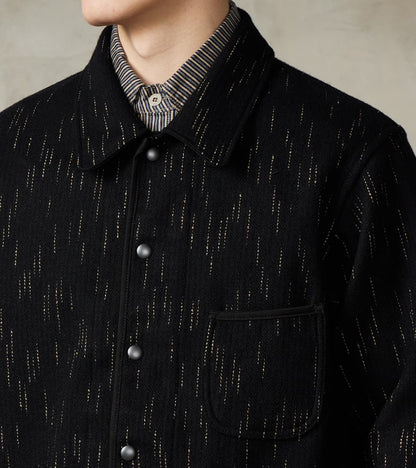 Kasuri Black Beach Cloth Work Jacket