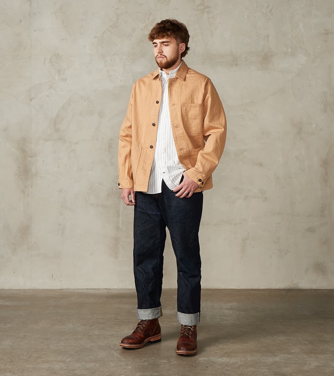 Studio D'Artisan Natural Brown Fox Cotton Military Herringbone Twill W…