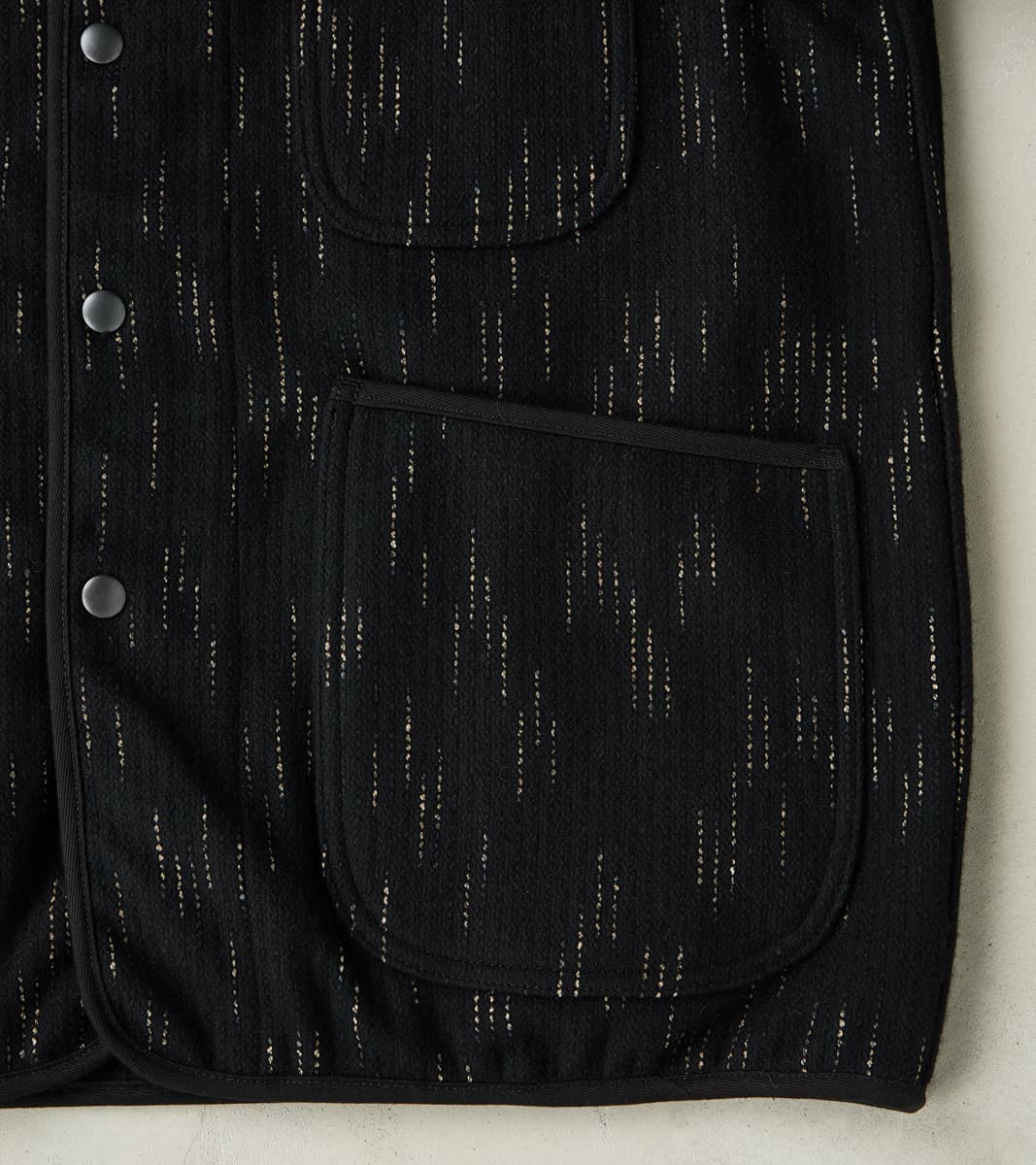 Kasuri Black Beach Cloth Work Jacket