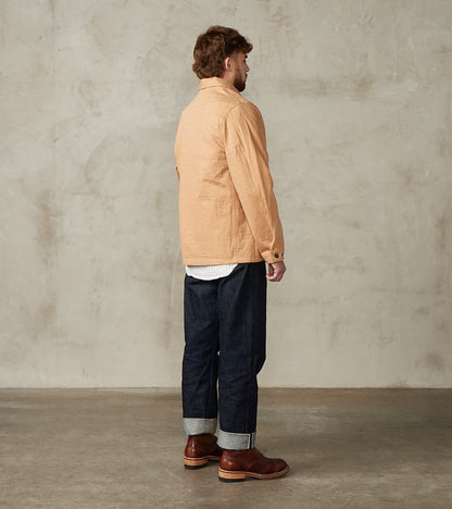 Natural Brown Fox Cotton Military Herringbone Twill Work Jacket