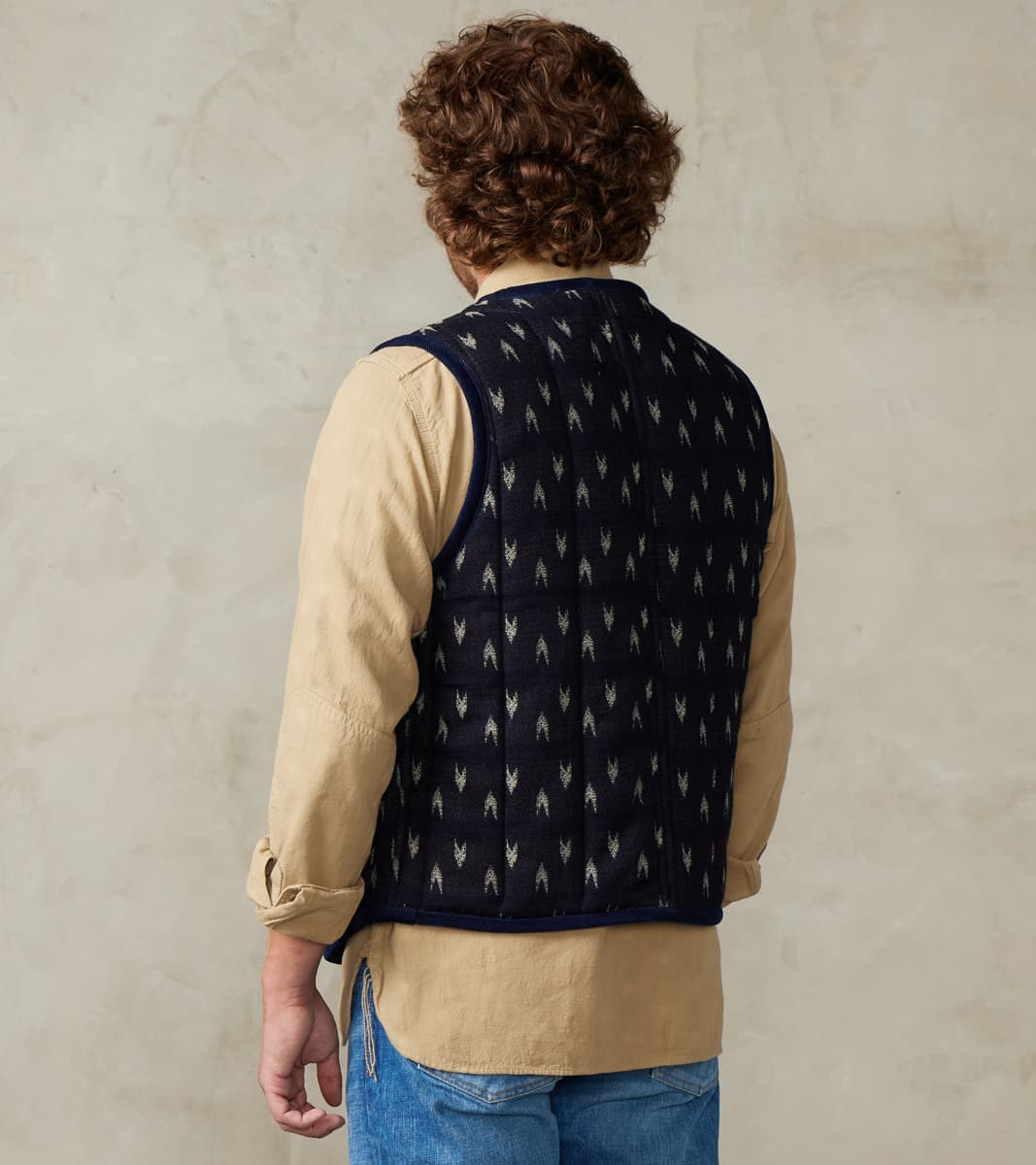 Arrow Yagasuri Indigo Sashiko Vest