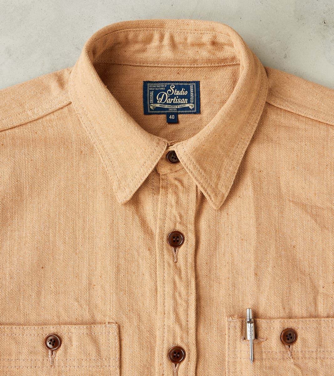 Natural Brown Fox Cotton Twill Workshirt