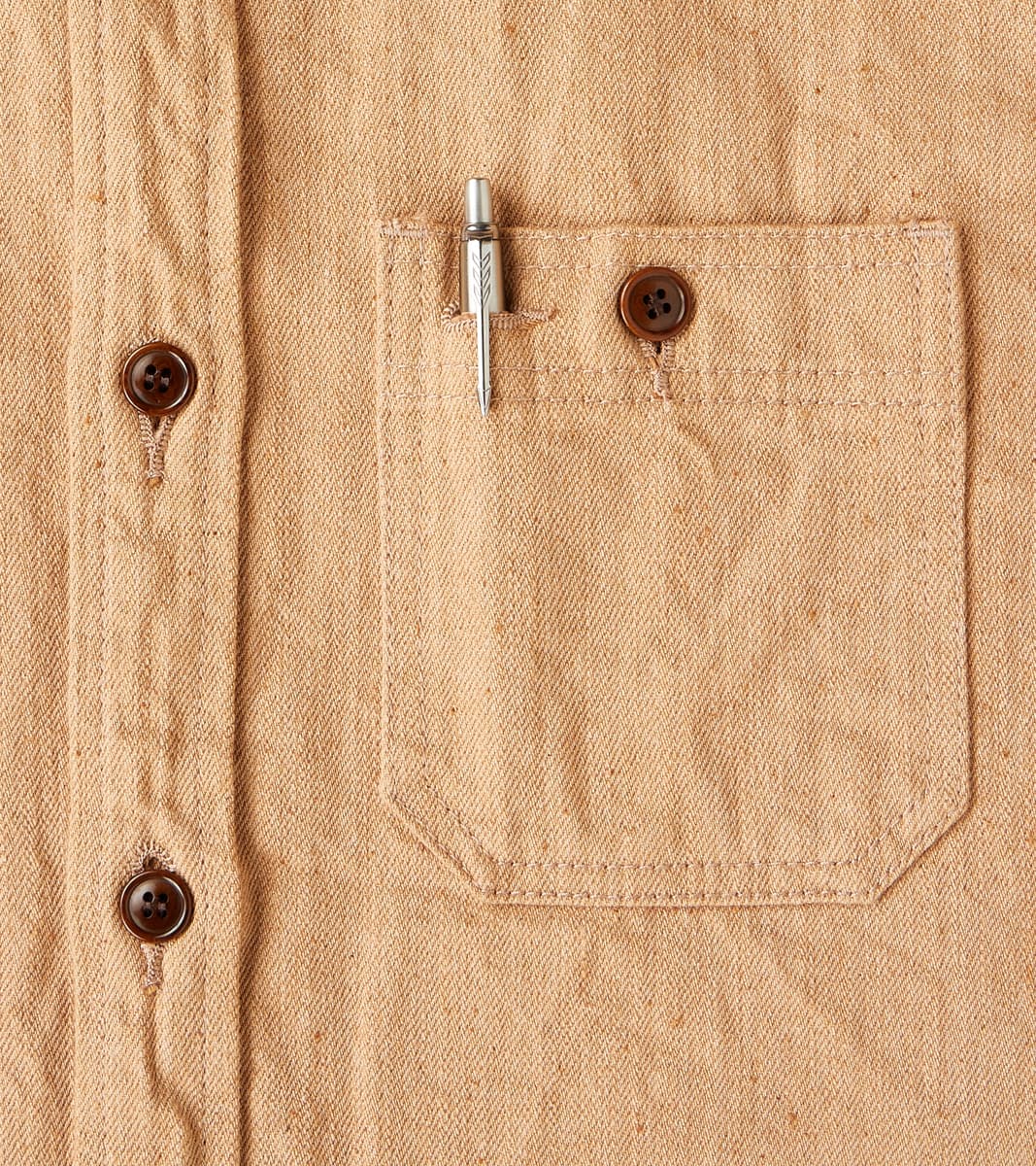 Natural Brown Fox Cotton Twill Workshirt