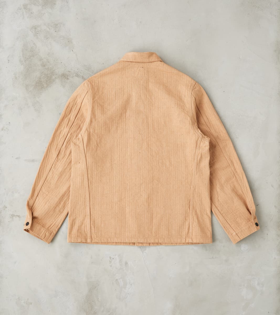 Natural Brown Fox Cotton Military Herringbone Twill Work Jacket