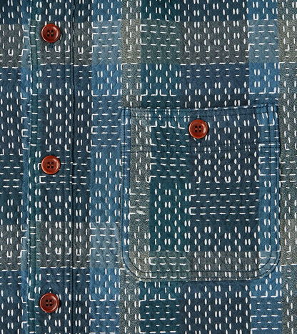 Noragi Blue Sashiko Workshirt