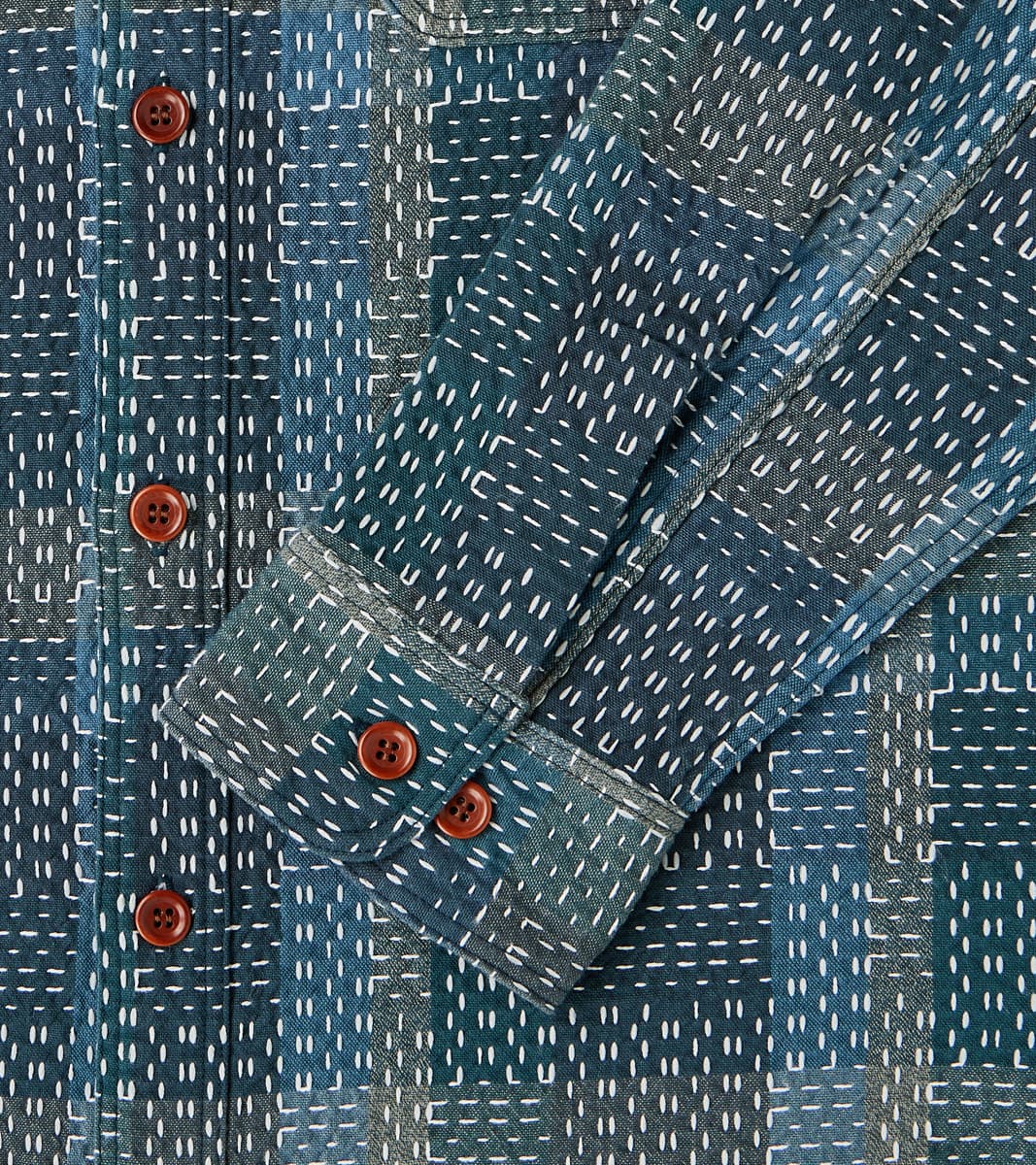 Noragi Blue Sashiko Workshirt