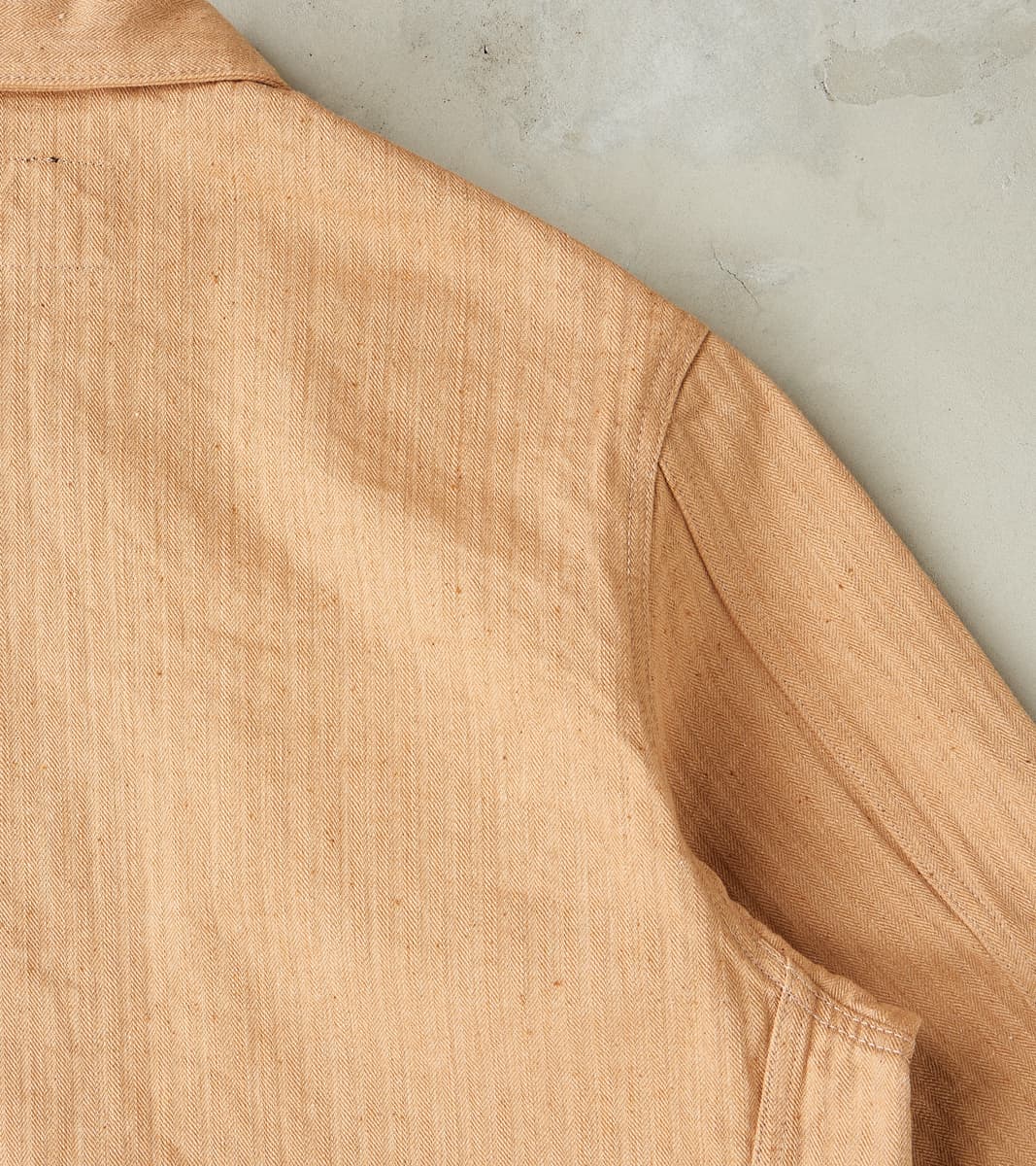 Natural Brown Fox Cotton Military Herringbone Twill Work Jacket