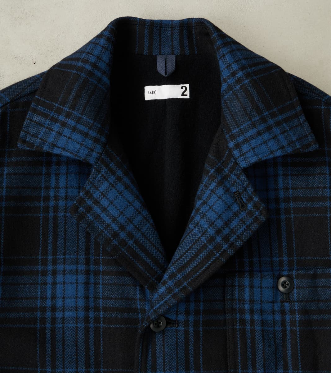 Bird Watching Jacket - Buffalo Plaid Wool - Blue