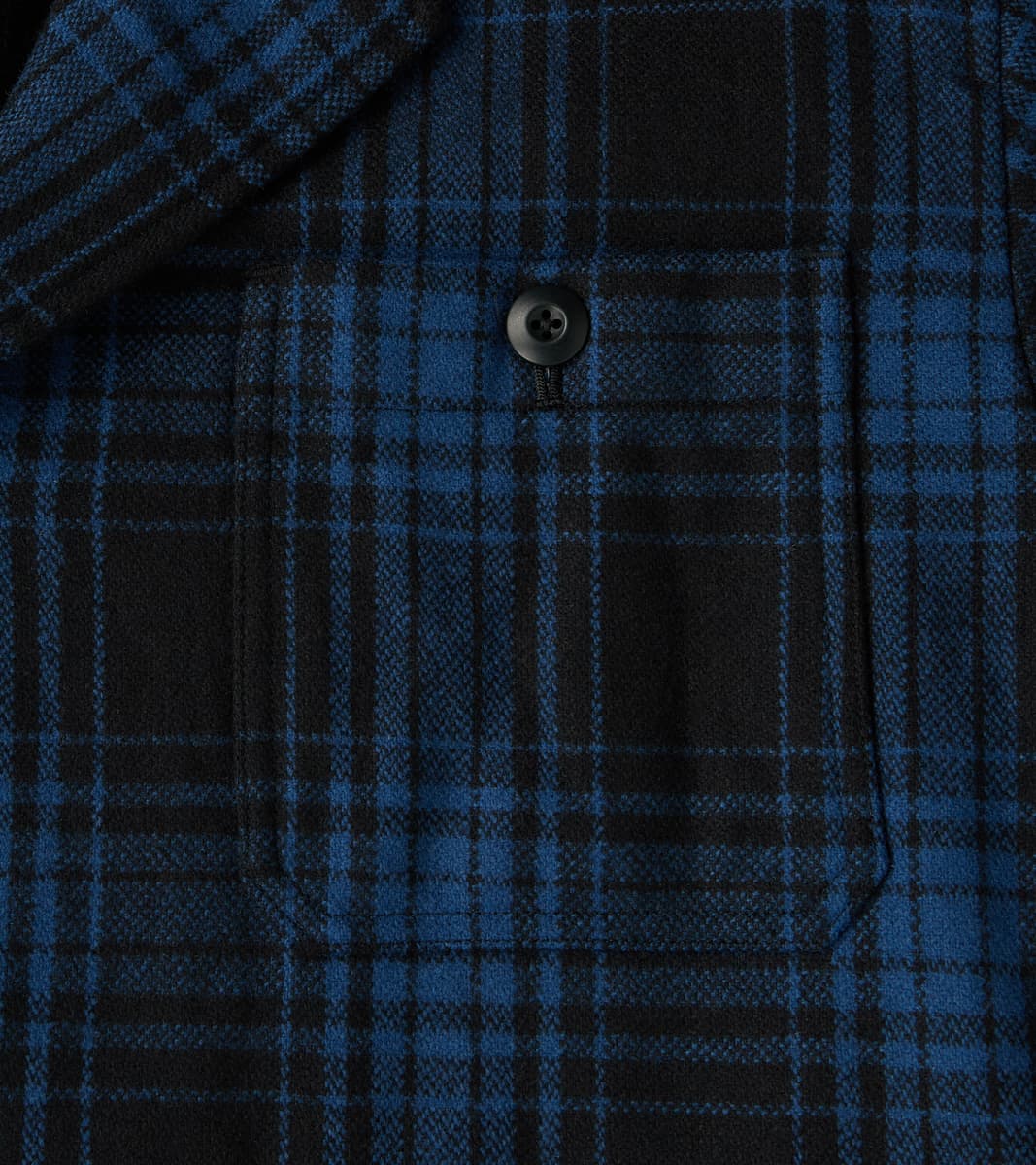 Bird Watching Jacket - Buffalo Plaid Wool - Blue