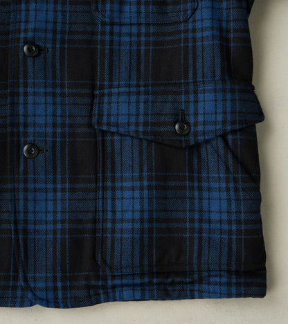 Bird Watching Jacket - Buffalo Plaid Wool - Blue