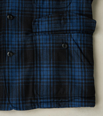Bird Watching Jacket - Buffalo Plaid Wool - Blue