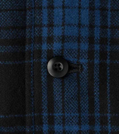 Bird Watching Jacket - Buffalo Plaid Wool - Blue