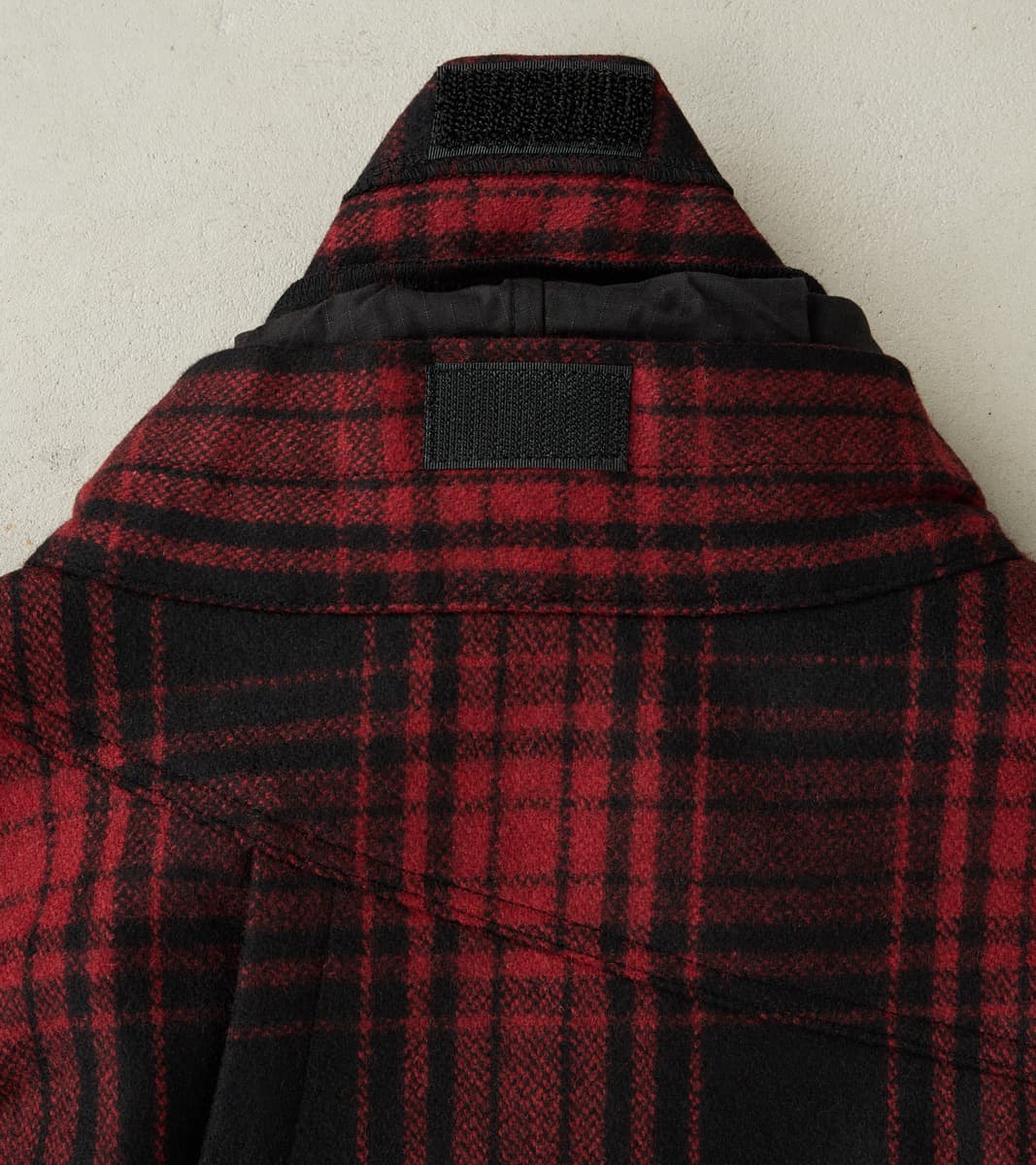 Messenger Vest - Buffalo Plaid Wool - Red