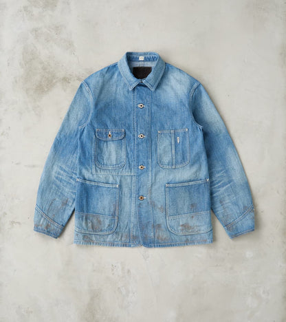 Taiga Takahashi T.T Lot. 716 Denim Coverall Jacket - Damaged Indigo