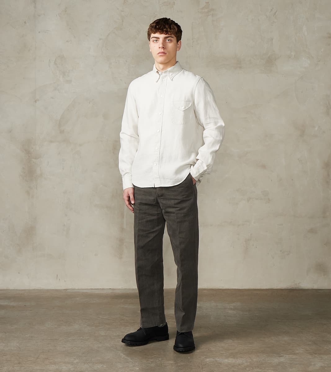 Lot. 221 Field Trousers - Cotton Washi Twill - Sumi Dyed Charcoal