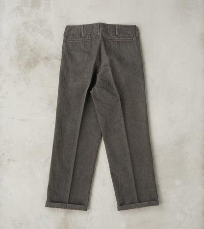 Lot. 221 Field Trousers - Cotton Washi Twill - Sumi Dyed Charcoal