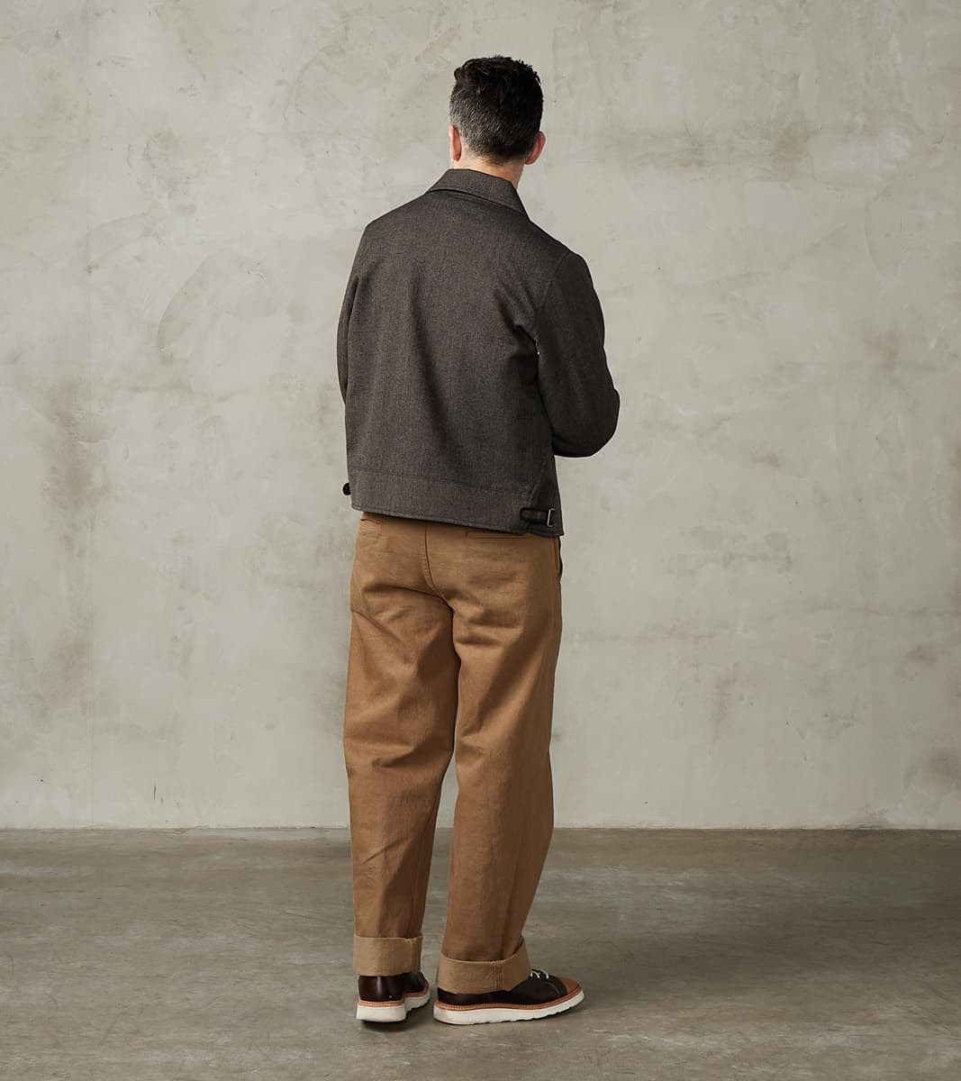 Lot. 306 Cossack Jacket - Serge Twill Wool - Melange Charcoal
