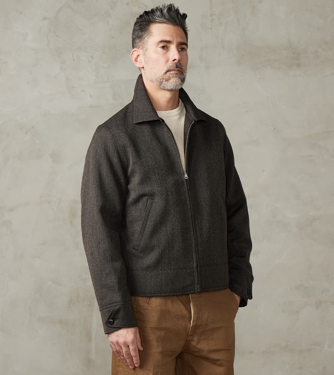 Taiga Takahashi T.T Lot. 306 Cossack Jacket - Serge Twill Wool - Melan…