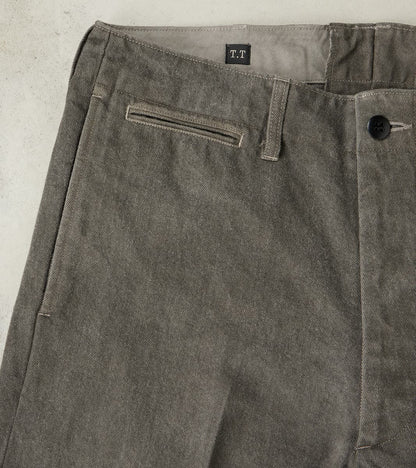 Lot. 221 Field Trousers - Cotton Washi Twill - Sumi Dyed Charcoal